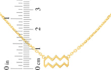 Load image into Gallery viewer, 14k Yellow Gold Horoscope Zodiac Sign Charm Pendants Chain Necklace 16&quot; - 18 Inch
