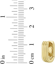 Load image into Gallery viewer, 14k Yellow Gold 12.1mm Triple Row Oval Hoop Earrings
