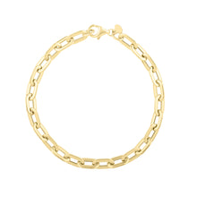 Load image into Gallery viewer, 14k Yellow Gold 4.5mm Oval Paperclip Link Bracelet, 7.5 Inch

