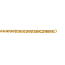 Load image into Gallery viewer, 14k Yellow Gold 7.2mm or 9mm Byzantine Link Bracelet

