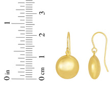 Load image into Gallery viewer, 14k Yellow Gold 11mm Polished Round Drop Earrings

