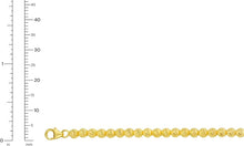 Load image into Gallery viewer, 14k Yellow Gold Diamond Cut Bead Link Bracelet, Adjustable 7.5" - 9 Inch
