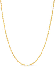 Load image into Gallery viewer, 10k Yellow Gold 2.5mm Solid Diamond Cut Rope Chain Necklace
