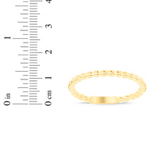 Load image into Gallery viewer, 10k Yellow Gold or White Gold Beaded Ring, Size 6-8
