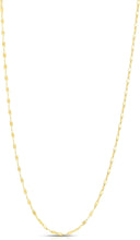 Load image into Gallery viewer, 10k Yellow Gold 1.5mm Lumicina Mirror Snail Link Chain Necklace
