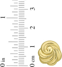 Load image into Gallery viewer, 14k Yellow Gold 13.5mm x 12.8mm Swirl Knot Stud Earrings
