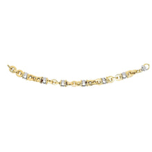 Load image into Gallery viewer, 14k Two-Tone Gold 9.7mm Hardware Link Bracelet, 7.5 Inch
