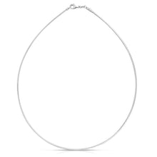 Load image into Gallery viewer, 14k White Gold 1mm Round Omega Chain Necklace
