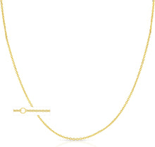 Load image into Gallery viewer, 14k Solid Yellow Gold, White Gold, or Rose Gold 1.1mm Single Extendable Diamond Cut Cable Chain Adjustable Necklace, 16&quot; - 18 Inch
