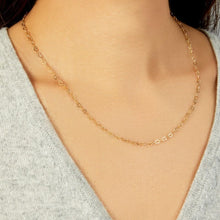Load image into Gallery viewer, Italian 14k Yellow Gold Mini or Large Heart Link Chain Necklace, 18 Inch
