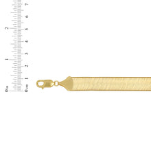 Load image into Gallery viewer, 10k Yellow Gold 12mm Super Flexible Silky Herringbone Chain Necklace
