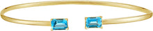 Load image into Gallery viewer, Italian 14k Yellow Gold 4mm Natural Garnet Gemstone Candy Bangle Charm Bracelet
