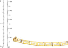 Load image into Gallery viewer, 14k Yellow Gold 3.5mm Greek Key Link Bracelet, 7.25 Inch

