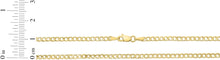 Load image into Gallery viewer, 10k Yellow Gold 2.5mm Hollow Cuban Curb Link Chain Necklace
