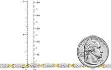 Load image into Gallery viewer, 14k Two-Tone Gold 3.3mm Diamond Cut XOXO Stampato Link Bracelet, 7.25 Inch
