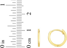 Load image into Gallery viewer, 14k Yellow Gold 11mm High Polish Hoop Huggie Earrings
