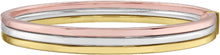 Load image into Gallery viewer, 14k Tri-Color Gold 7.3mm Triple Layered Bangle Bracelet, 7 Inch

