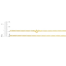 Load image into Gallery viewer, 14k Yellow Gold 2mm Solid Figaro Chain Bracelet
