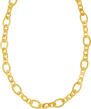 Load image into Gallery viewer, 14k Yellow Gold Three and One Figaro Oval Link Chain Necklace, 18 Inch
