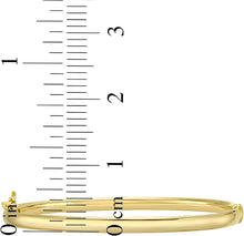Load image into Gallery viewer, Italian 14k Yellow Gold 2.1mm Stackable Curved Bangle Bracelet, 7.5 Inch
