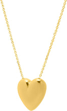Load image into Gallery viewer, 14k Yellow Gold Puffed Heart Charm Pendant Cable Chain Necklace, 18 Inch
