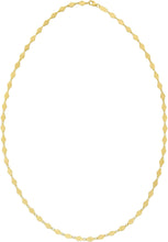 Load image into Gallery viewer, Italian 14k Yellow Gold Mirror Kite Link Chain Necklace, 18 Inch
