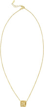 Load image into Gallery viewer, Italian .046cttw Diamond 14k Yellow Gold 10.6mm Beaded Barrel Charm Pendant Adjustable Chain Necklace, 16.75 Inch-18"
