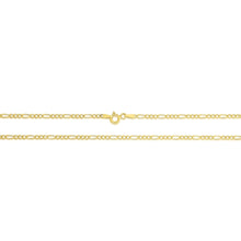 Load image into Gallery viewer, 14k Yellow Gold 2mm Solid Figaro Chain Bracelet

