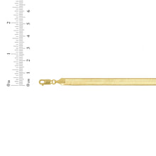 Load image into Gallery viewer, 10k Yellow Gold 6mm Super Flexible Silky Herringbone Chain Necklace
