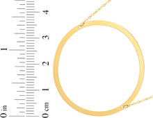 Load image into Gallery viewer, 14k Yellow Gold 1.5&quot; Extra Large Angled Alphabet Letter A - Z Initial Charm Pendant with Chain Necklace
