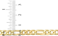 Load image into Gallery viewer, Italian 14k Gold Over 925 Silver 5.2mm Figaro Link Chain Bracelet, 8 Inch
