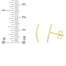 Load image into Gallery viewer, 14k Yellow Gold 15mm Small Polished Ear Climber Earrings
