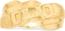 Load image into Gallery viewer, 10k Yellow Gold 11.2mm DAD Father Ring, Sizes 6-12
