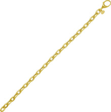Load image into Gallery viewer, 14k Yellow Gold Oversized Charm Lock 5mm Rolo Link Bracelet, 7 Inch
