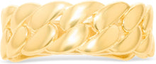 Load image into Gallery viewer, 10k Yellow Gold 7mm Cuban Link Ring, Sizes 4 - 13

