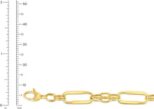 Load image into Gallery viewer, 14k Yellow Gold Elongated Oval Station Link Bracelet, 8 Inch
