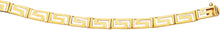 Load image into Gallery viewer, 14k Yellow Gold 4mm or 5.5mm Greek Key Link Bracelet, 7.25 Inch
