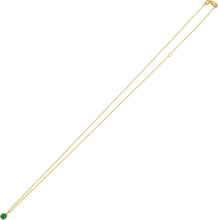 Load image into Gallery viewer, 14k Yellow Gold 4mm Birthstone Charm Pendant Chain Necklace, 16"-18" (Garnet Amethyst Aquamarine White Topaz Emerald Moonstone Ruby Peridot Blue Sapphire Pink Sapphire Citrine Sky Blue Topaz)
