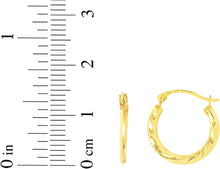 Load image into Gallery viewer, 14k Yellow Gold 15mm Twisted Back to Back Hoop Earrings
