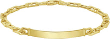 Load image into Gallery viewer, 14k Yellow Gold Mens Railroad Link Mariner Chain Customizable Engravable 5mm ID Bracelet, 8.5 Inch
