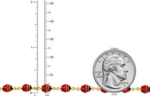 Load image into Gallery viewer, 14k Yellow Gold 5mm Ladybug Enamel Link Bracelet, 7 Inch
