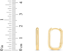 Load image into Gallery viewer, 14k Yellow Gold 19mm Large Paperclip Huggie Hoop Earrings
