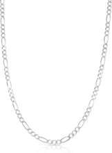 Load image into Gallery viewer, 14k Yellow Gold or White Gold 2.5mm Solid Figaro Chain Necklace

