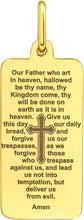 Load image into Gallery viewer, Italian 14k Yellow Gold 26mm Our Father Prayer Religious Charm Pendant with Optional Chain Necklace, 20 Inch
