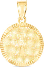 Load image into Gallery viewer, 10k Yellow Gold 0.63&quot; Personalized Medallion Alphabet Letter A - Z Initial Charm Pendant with optional Extendable Chain Necklace
