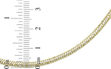 Load image into Gallery viewer, Italian 14k Gold Over 925 Silver 3mm Sparkle Snake Chain Necklace, 16 Inch, 18" or 20"
