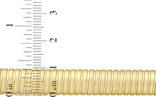 Load image into Gallery viewer, Italian .18cttw Diamond 14k Two-Tone Gold 9.5mm Stretchable Tubogas Charm Bracelet, 7.25 Inch
