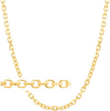 Load image into Gallery viewer, 18k Yellow Gold or White Gold 2.6mm Diamond Cut Cable Chain Necklace
