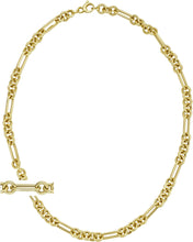 Load image into Gallery viewer, Italian 14k Yellow Gold 7.4mm Figaro Link Chain Necklace, 18 Inch
