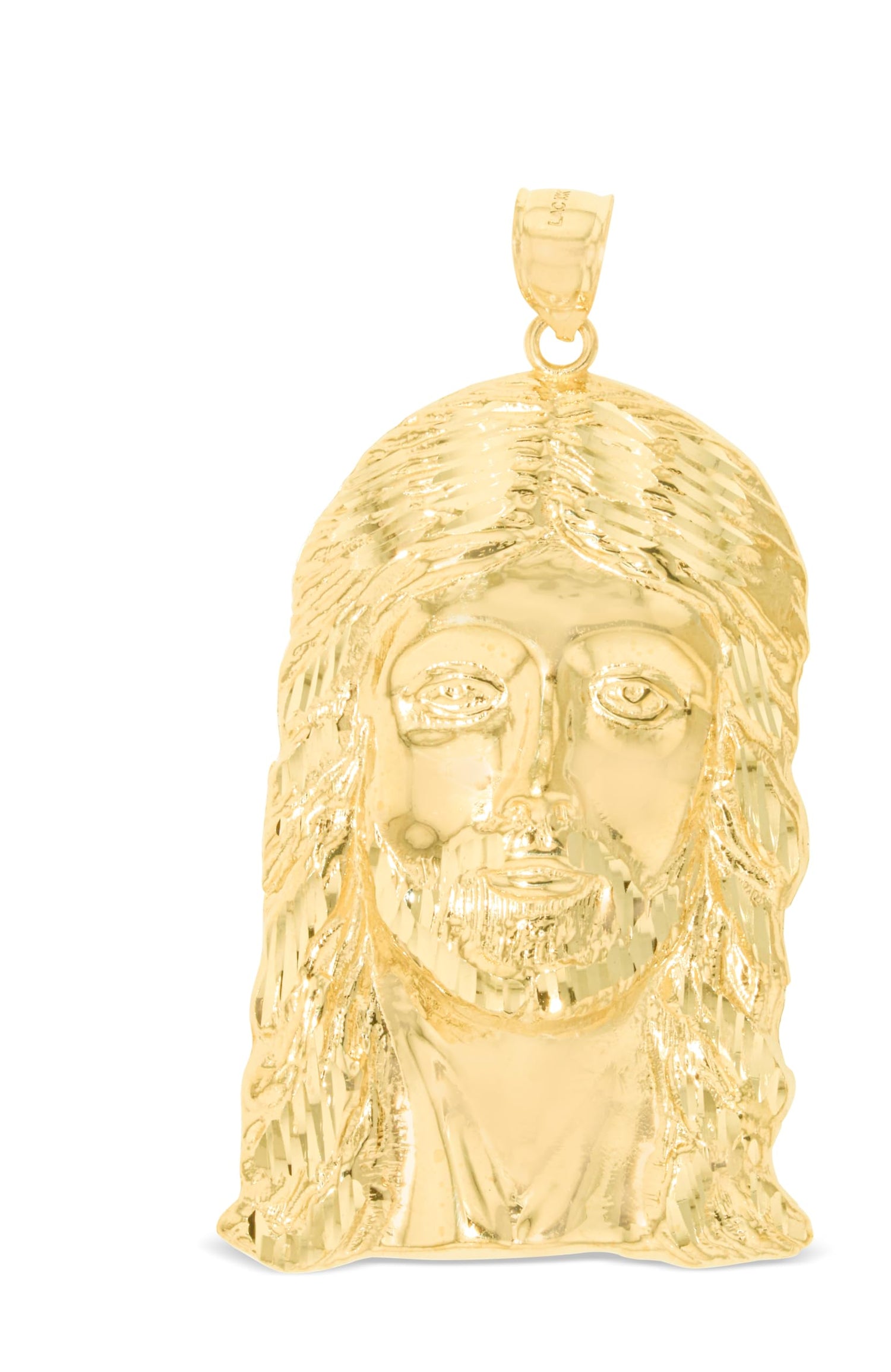 10k Yellow Gold Face of Jesus Christ Religious Pendant